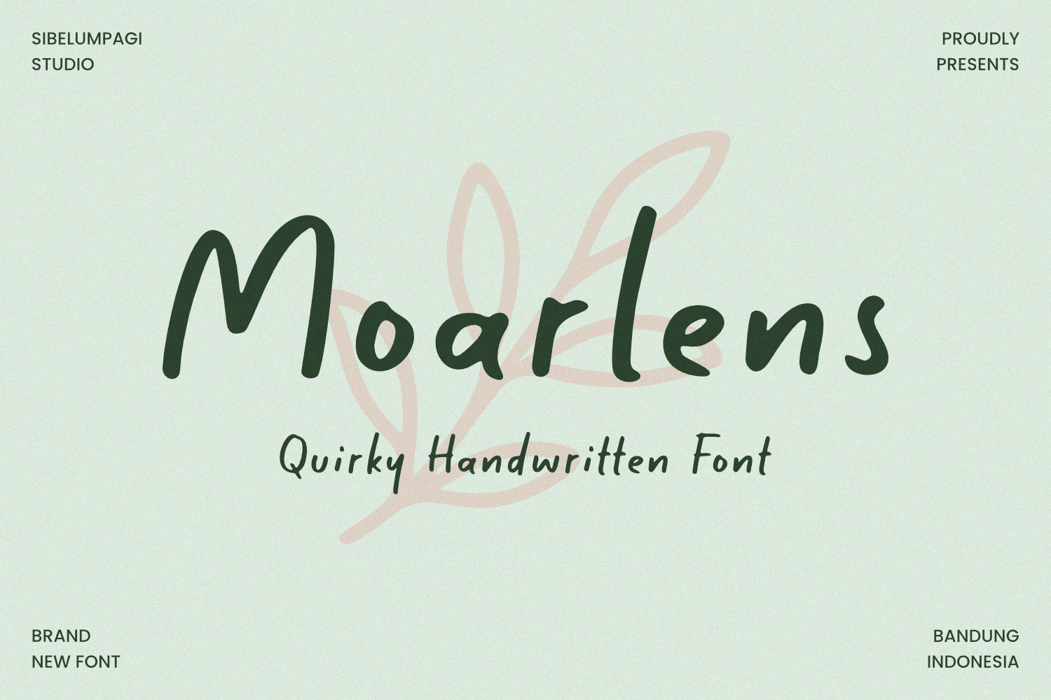 Moarlens - Quirky Handwritten Font display font preview image by Sibelumpagi