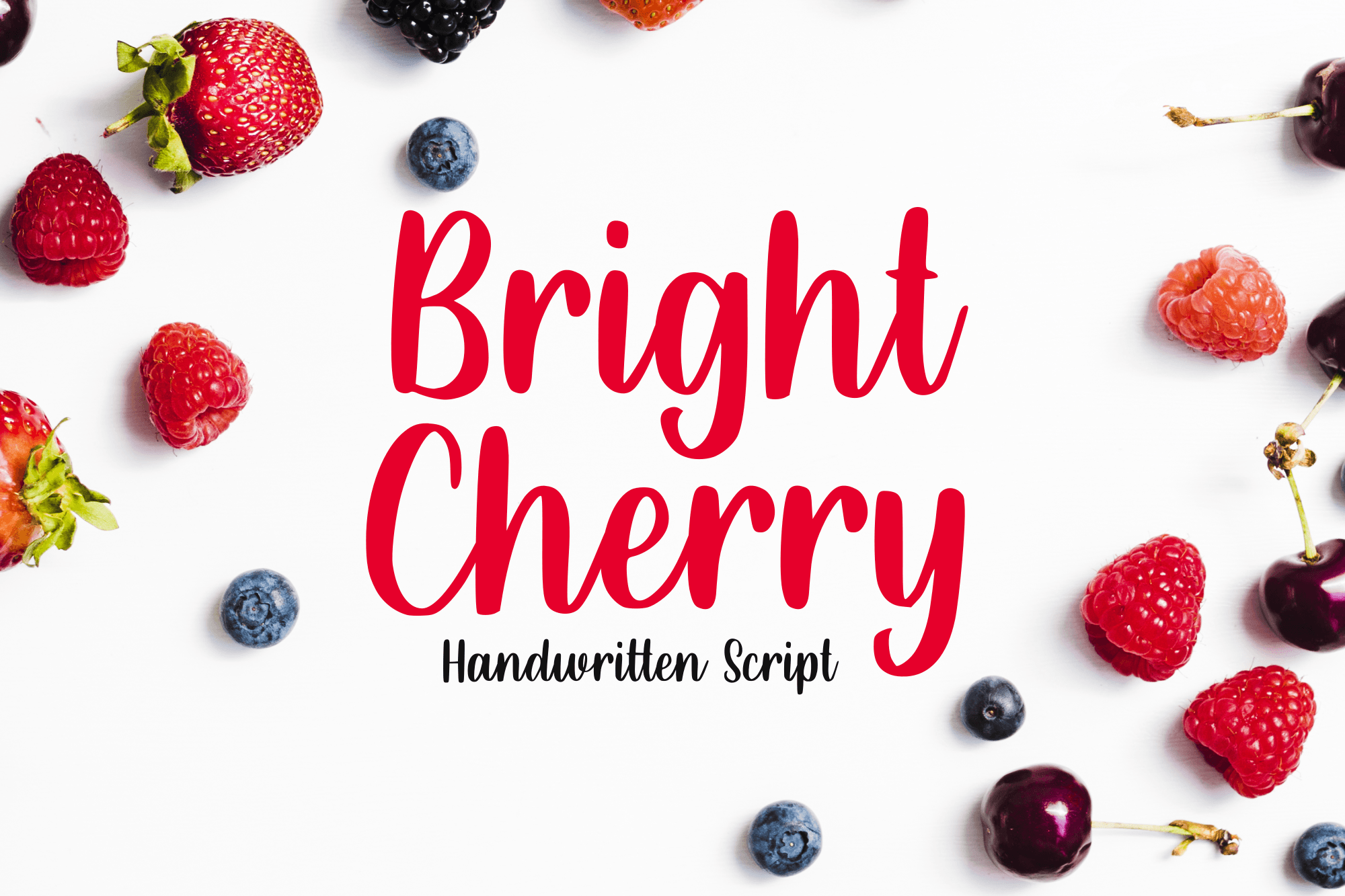 Bright Cherry - Handwritten Font product preview image by Sibelumpagi