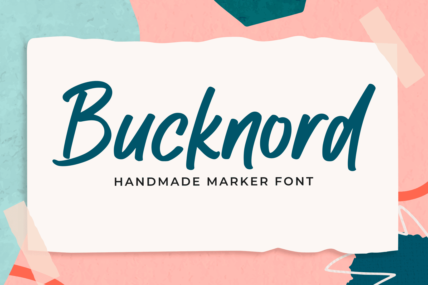 Bucknord - Marker Font product preview image by Sibelumpagi