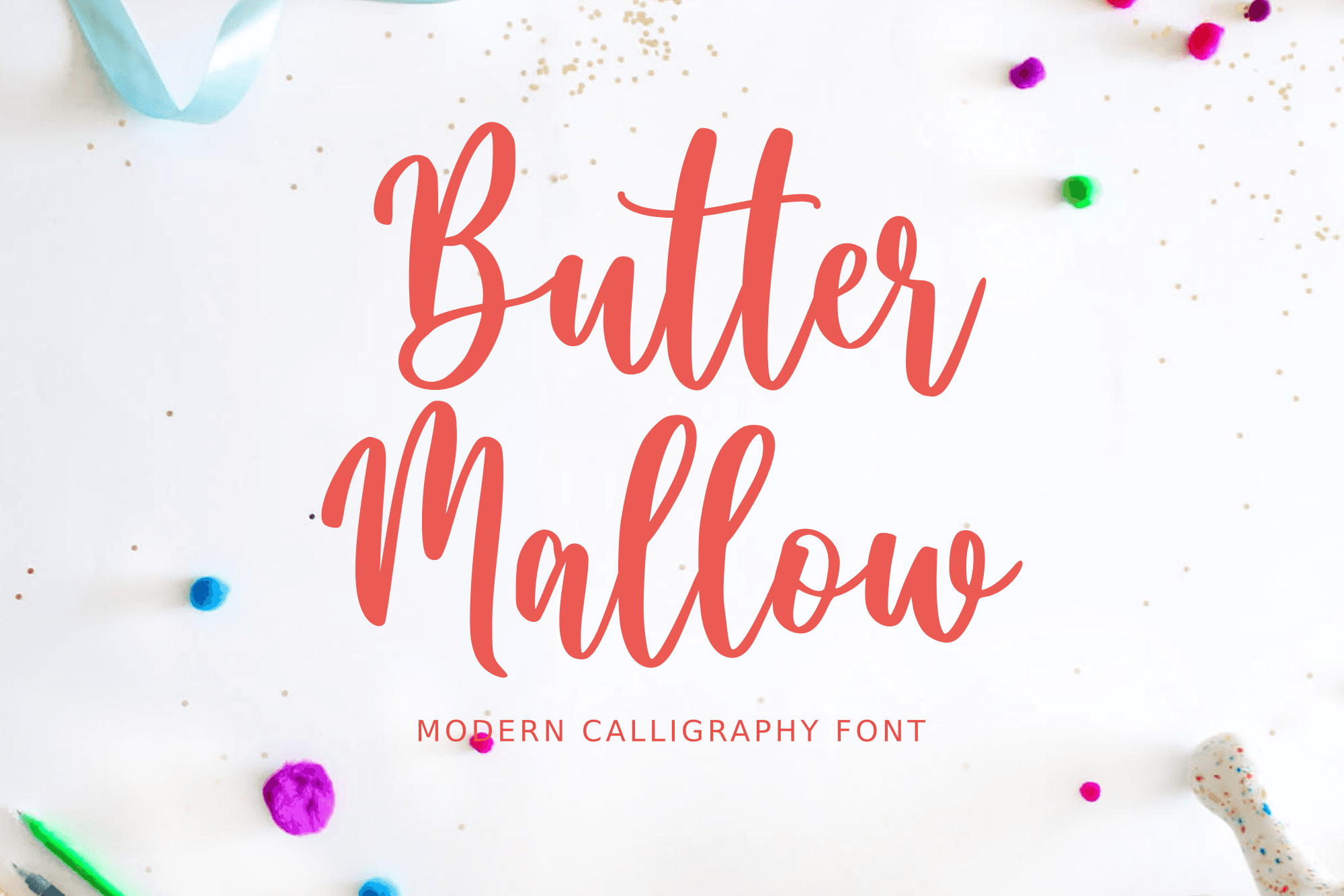 Butter Mallow - Calligraphy Font product preview image by Sibelumpagi