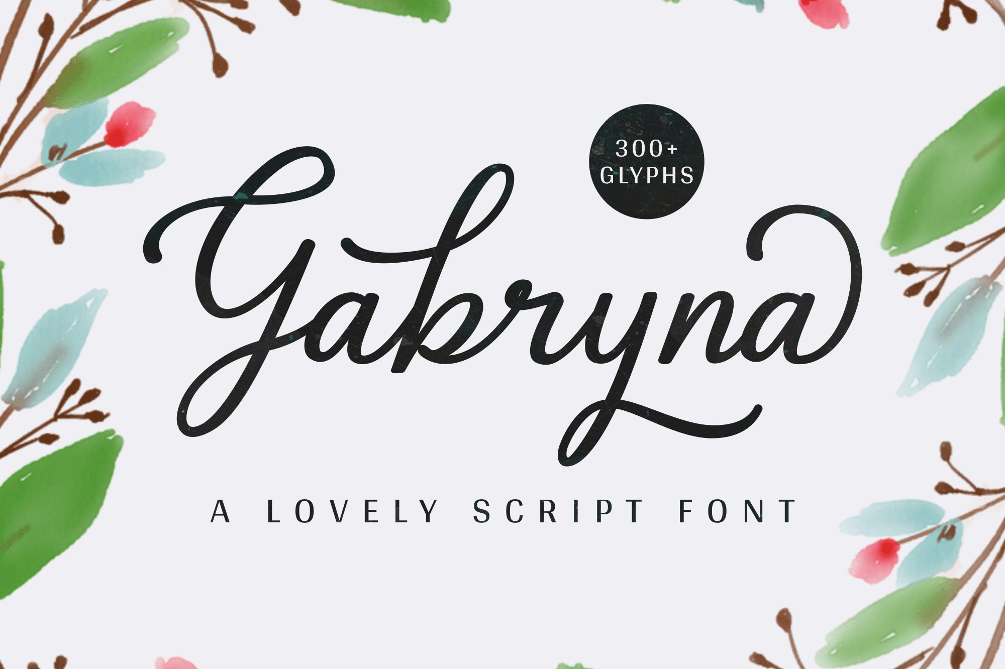 Gabryna - Lovely Script Font product preview image by Sibelumpagi