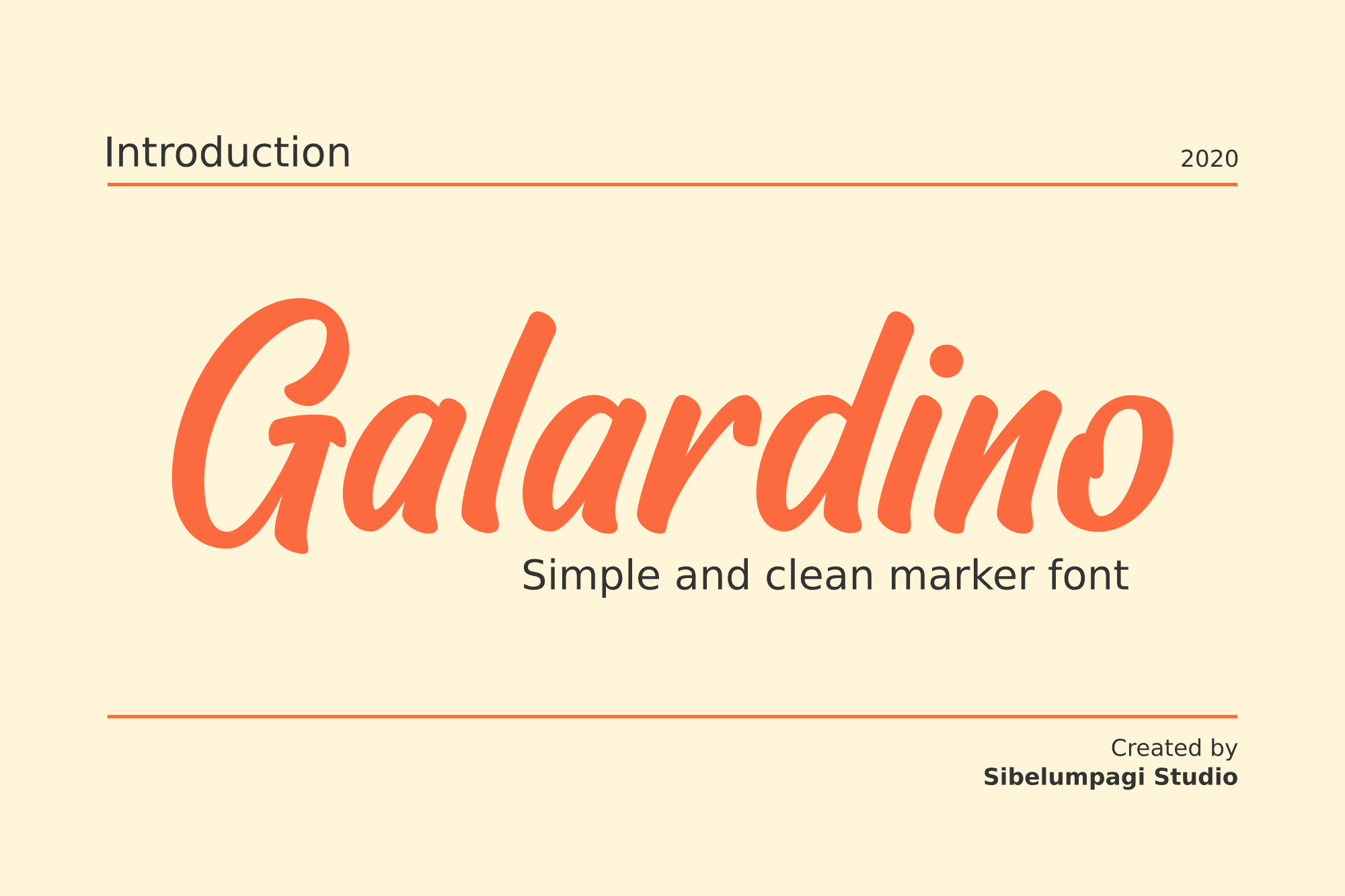 Galardino - Clean Marker Font product preview image by Sibelumpagi