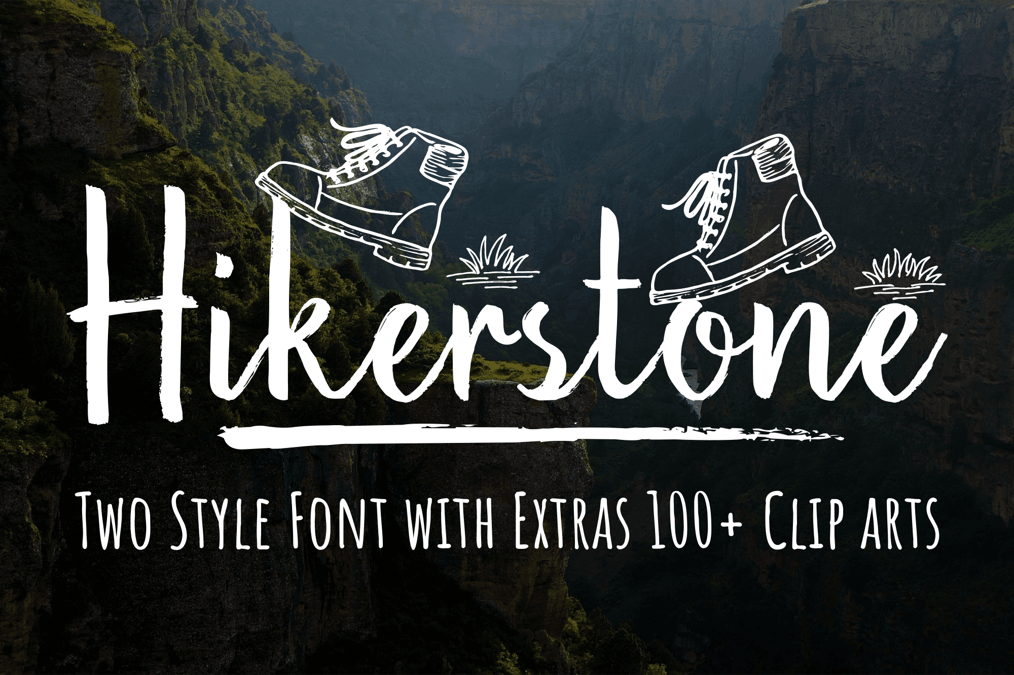 Hikerstone - Font with Extras product preview image by SibelumPagi
