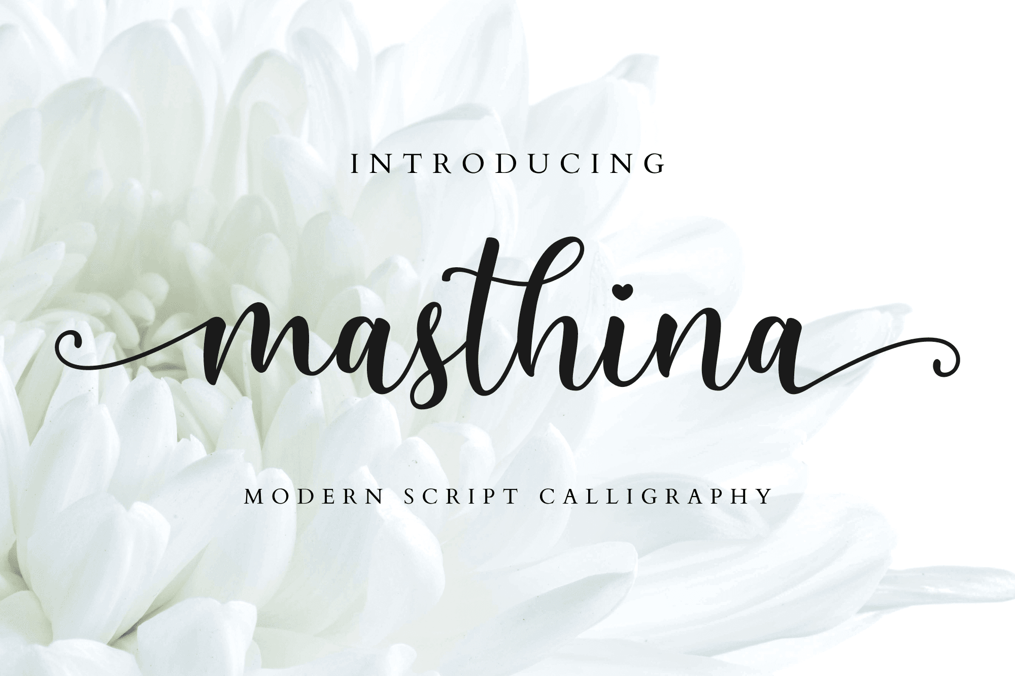 Masthina - Modern Calligraphy Font product preview image by Sibelumpagi