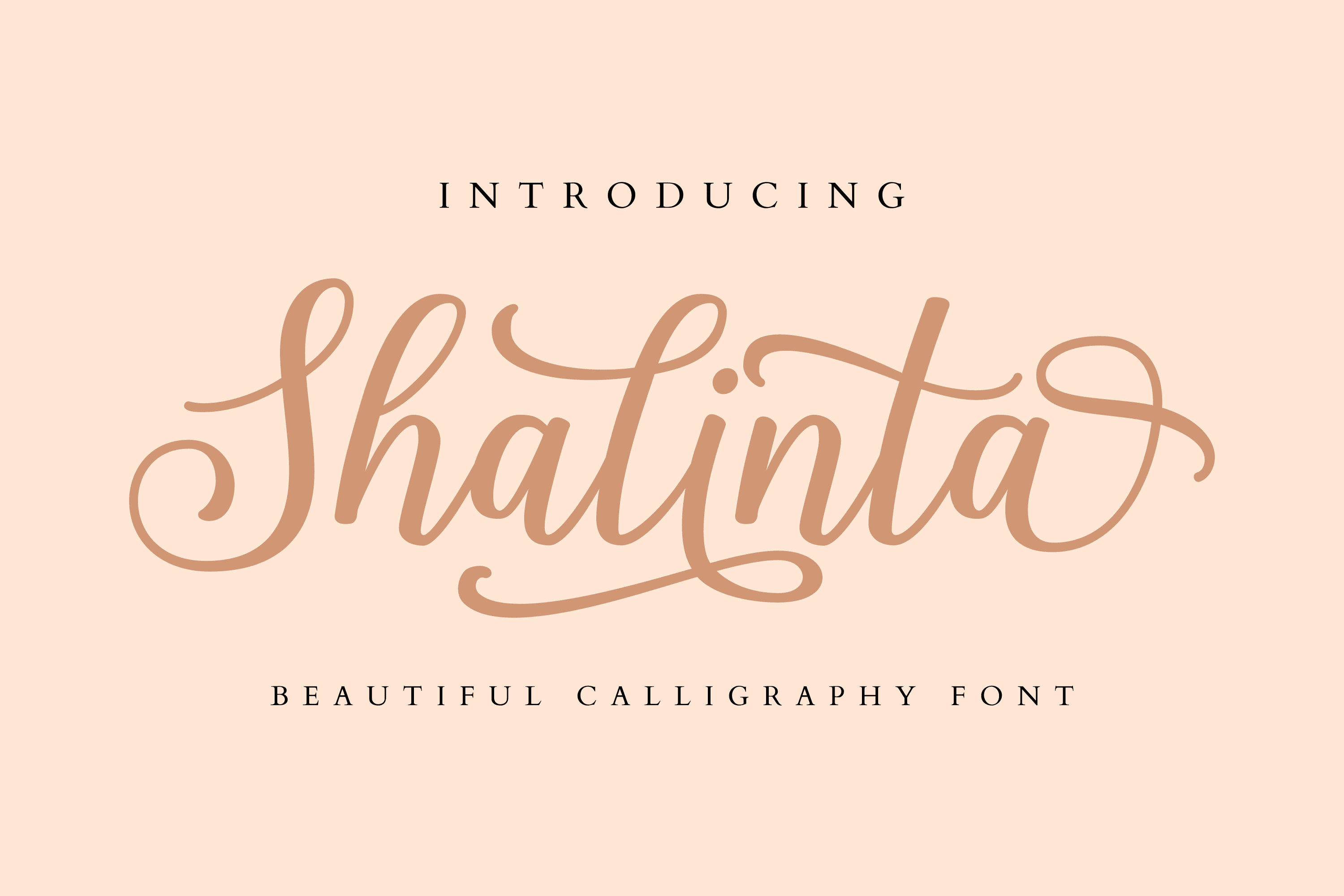 Shalinta - Calligraphy Font product preview image by Sibelumpagi