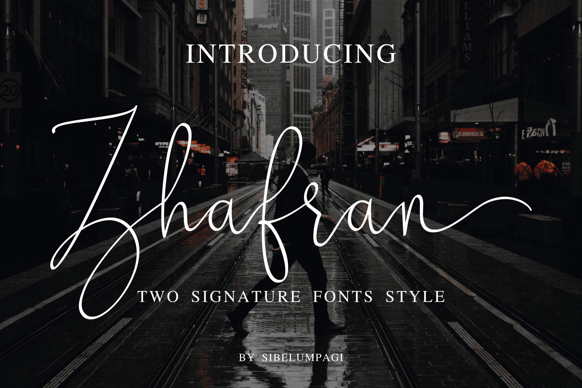 Zhafran - Signature Font product preview image by Sibelumpagi
